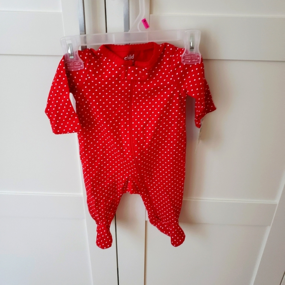 BNWT Carters Child of Mine Baby Girl Polka Dot Footed Sleeper